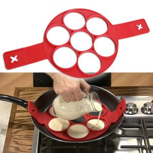 חם ברשת ! למטבח  Nonstick Pancake Cooking Tool Egg Ring Maker Cheese Egg Cooker Pan Flip Egg Mold